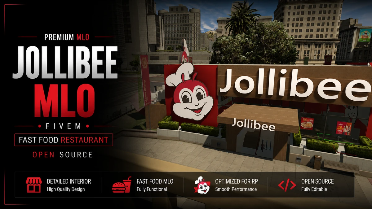 Jollibee MLO FiveM | Fast Food Restaurant Interior | Open Source